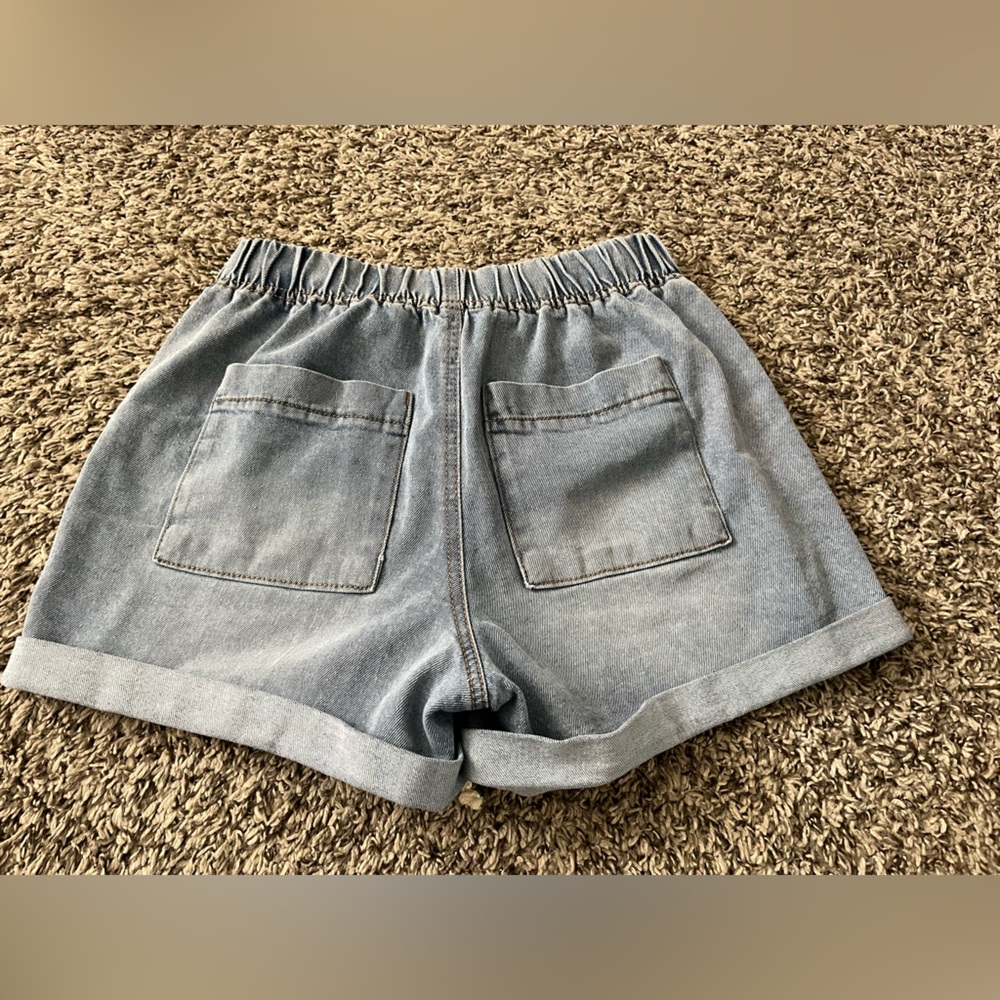 Drawstring Jean Shorts - Picture 3 of 4